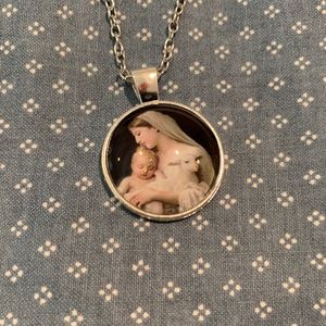 Necklace L'Innocence, Jesus, Mary, Religious